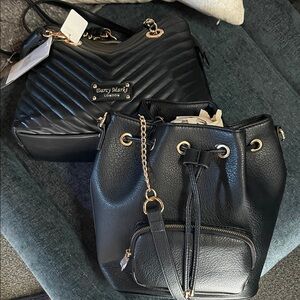 2 Black Bags Quilted Shoulder Bag